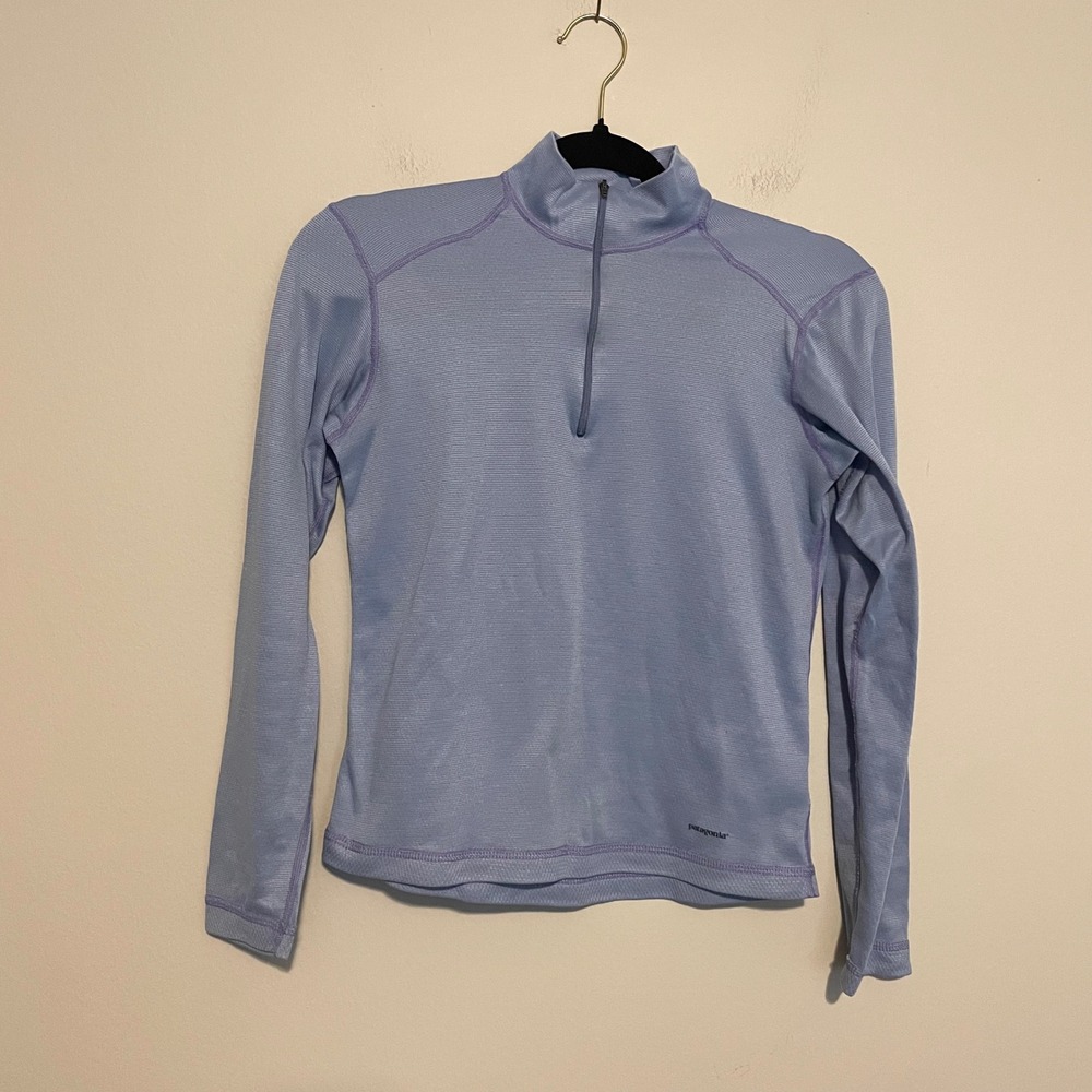 Patagonia Capeline quarter zip base layer long sleeve top XS‎ purple performance